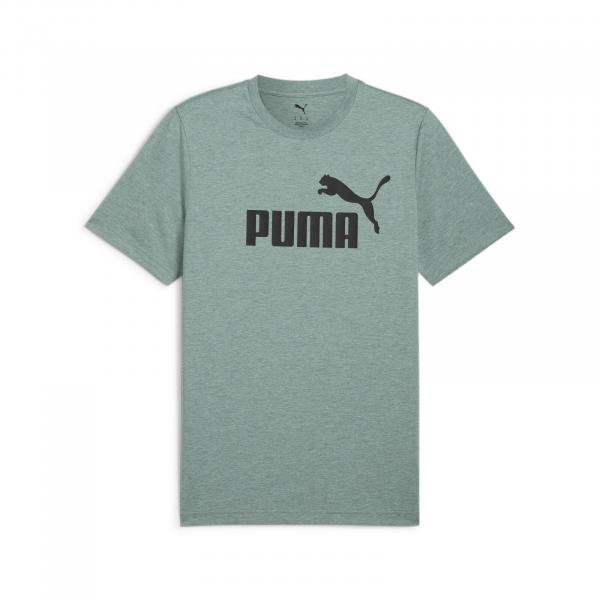 Koszulka męska Puma ESS NO.1 LOGO HEATHER zielona 68255130