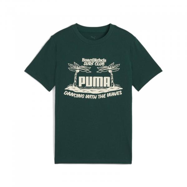 Koszulka chłopięca Puma MID90S GRAPHIC III zielona 68515260