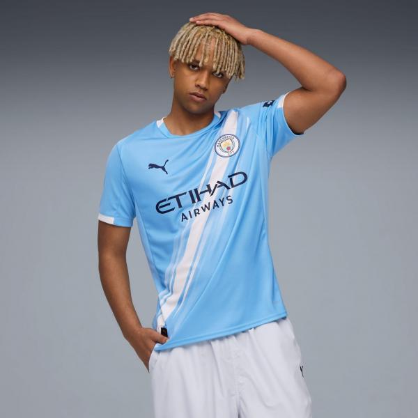Koszulka męska Puma MCFC HOME JERSEY REPLICA niebieska 78033801