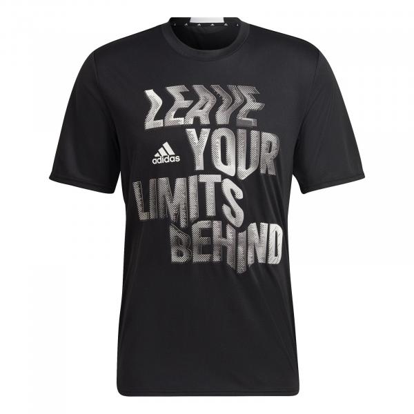 Koszulka męska adidas HIIT SLOGAN czarna HN8508