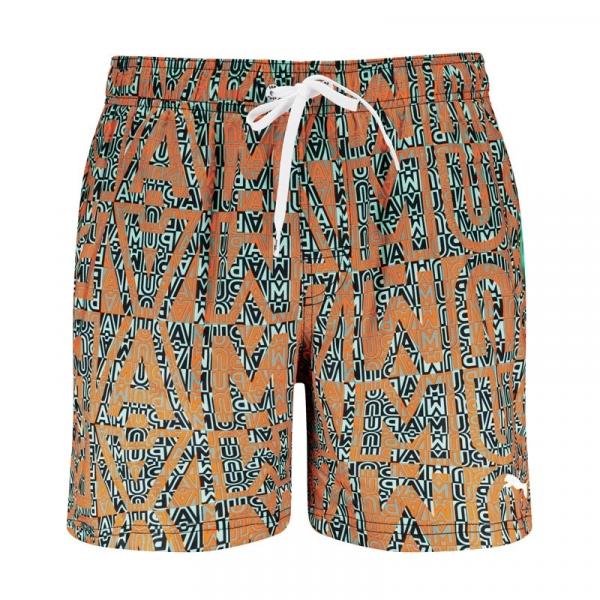 Kąpielówki męskie Puma SWIM PRINTED MID pomarańczowe 94705902