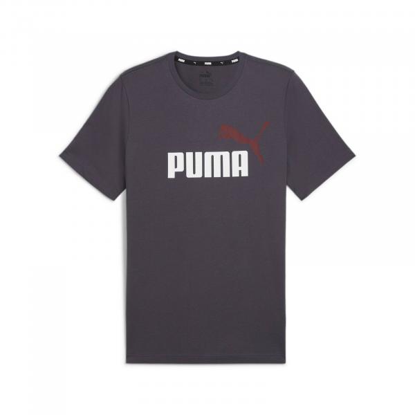 Koszulka męska Puma ESS+ 2 COL LOGO szara 58675969