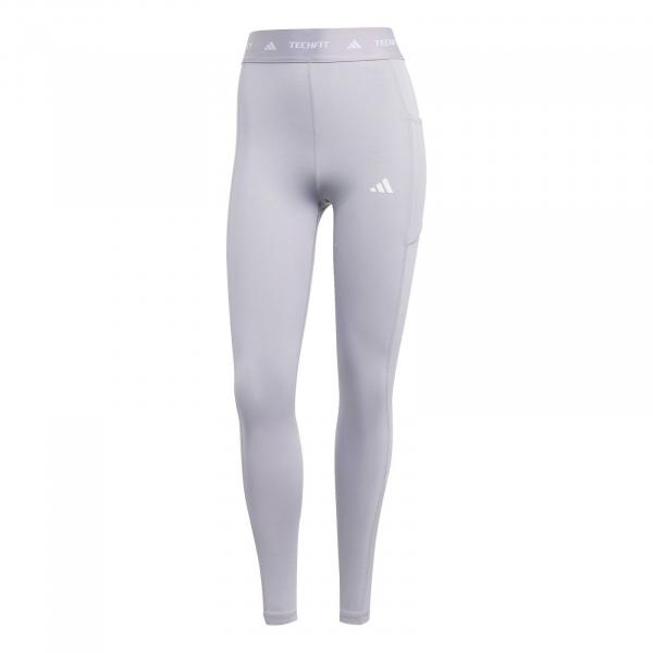 Legginsy treningowe damskie adidas TECHFIT szare IX4990