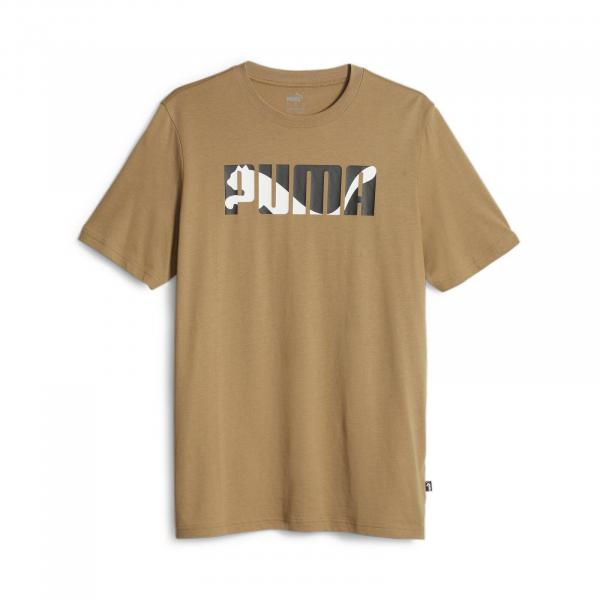 Koszulka męska Puma GRAPHICS WORDING brązowa 67718585