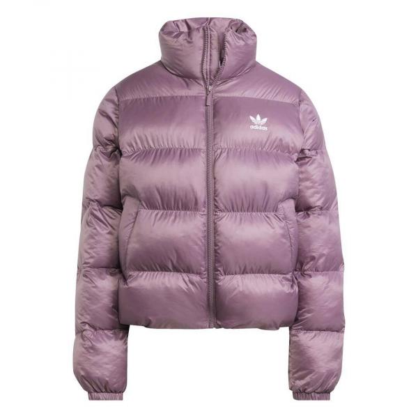 Kurtka puchowa damska adidas SHORT PUFFER różowa JD0419