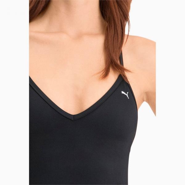 Kostium kąpielowy damski Puma SWIM V-NECK czarny 93508603