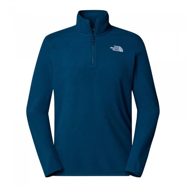 Polar męski The North Face 100 GLACIER 1/4 ZIP granatowy NF0A855W1NO