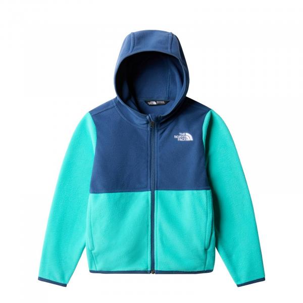 Bluza z kapturem dziecięca The North Face GLACIER F/Z niebieska NF0A84L8PIN