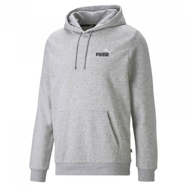 Bluza z kapturem męska Puma ESS+ 2 COL SMALL LOGO FL szara 67447104