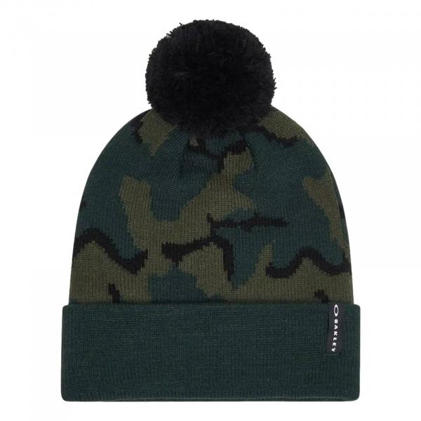 Czapka zimowa unisex Oakley PRINTED POM BEANIE zielona FOS901280-9NQ