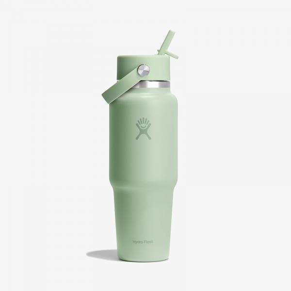 Butelka termiczna unisex Hydro Flask WIDE FLEX STRAW 946ML zielona WT32CFS338