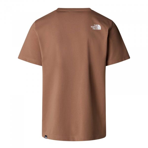 Koszulka męska The North Face S/S EASY brązowa NF0A8A6C6E1