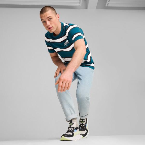 Koszulka męska Puma SQUAD STRIPE AOP zielona 68179322
