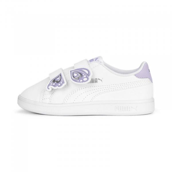 Buty sportowe dziewczęce Puma SMASH V2 BFLY Y PS białe 38846104