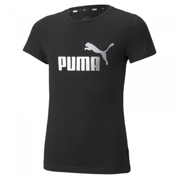 Koszulka dziewczęca Puma ESS+ LOGO czarna 84695301