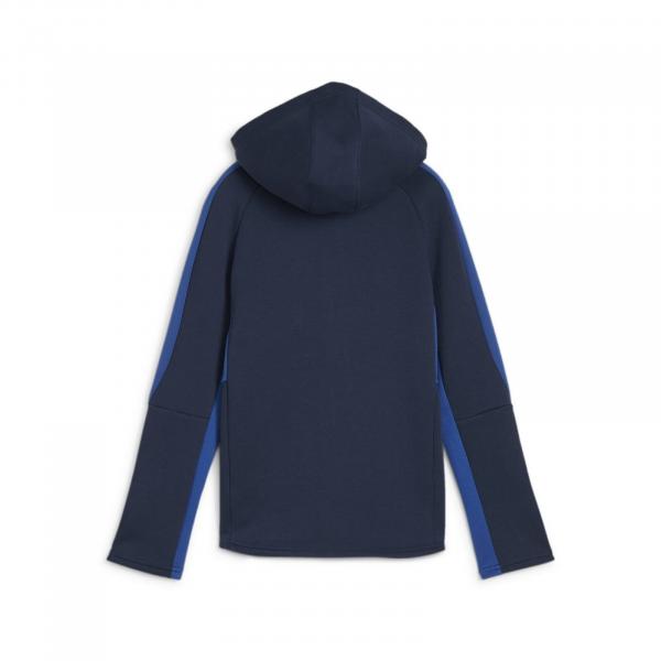 Bluza z kapturem chłopięca Puma EVOSTRIPE FULL-ZIP DK granatowa 67919614