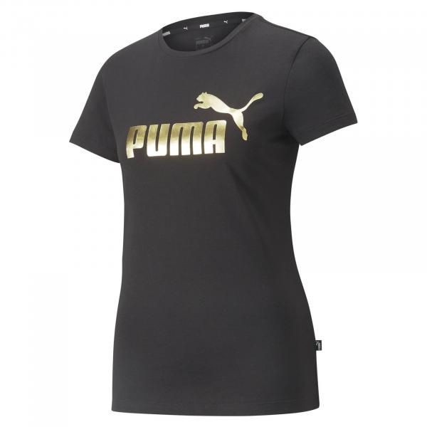 Koszulka damska Puma ESS+ METALLIC LOGO czarna 84830301