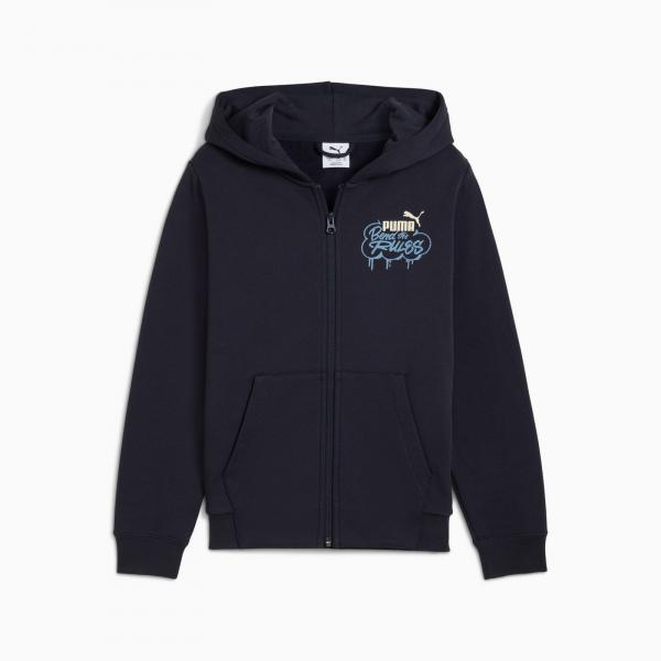 Bluza z kapturem chłopięca Puma MID90S FZ FL granatowa 68846916