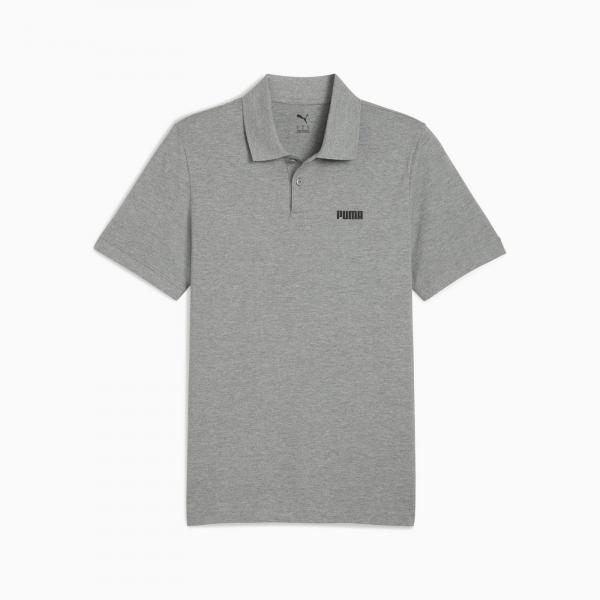 Koszulka polo męska Puma ESS SMALL LOGO PIQUE szara 68676203