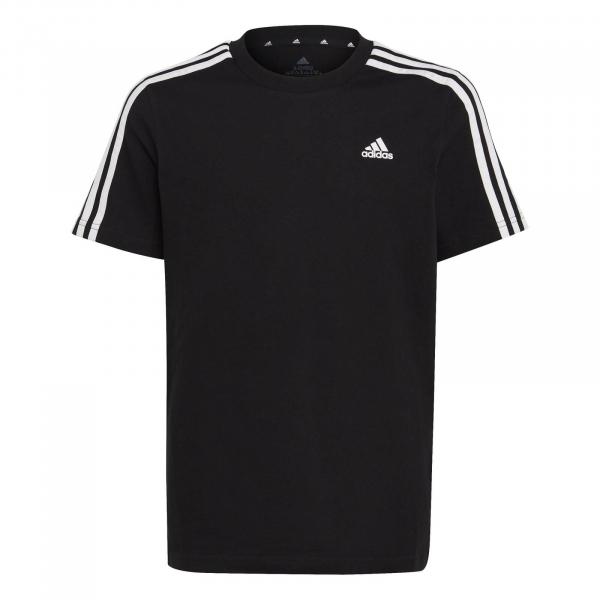 Koszulka dziecięca adidas ESSENTIALS 3-STRIPES czarna HR6330