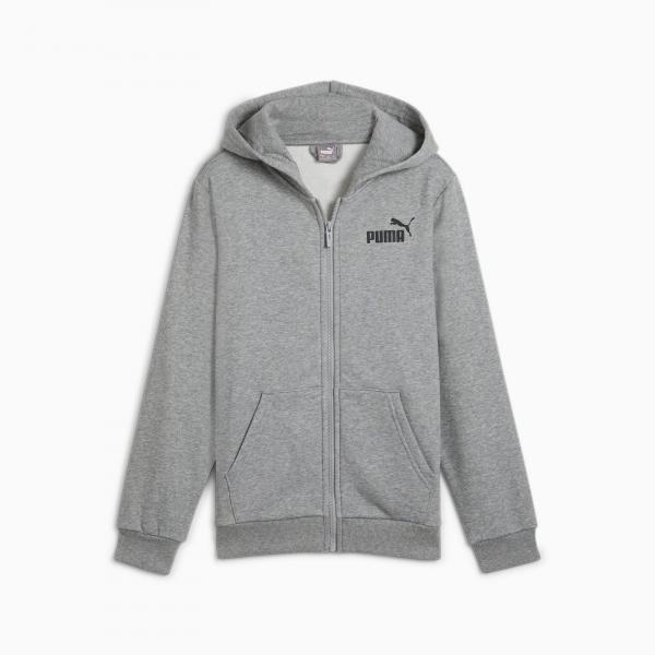 Bluza z kapturem chłopięca Puma POWER GRAPHIC FZ FL szara 68185503