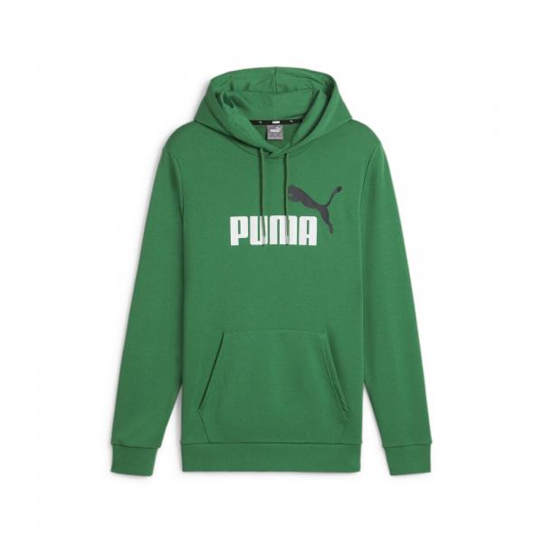 Bluza z kapturem męska Puma ESS + 2 COL BIG LOGO TR zielona 58676586