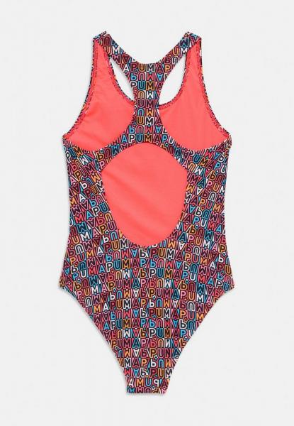 Kostium kąpielowy dziewczęcy Puma SWIM PRINTED wielokolorowy 94706302