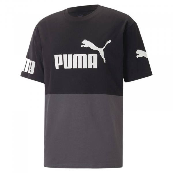 Koszulka męska Puma POWER COLORBLOCK czarna 67332101