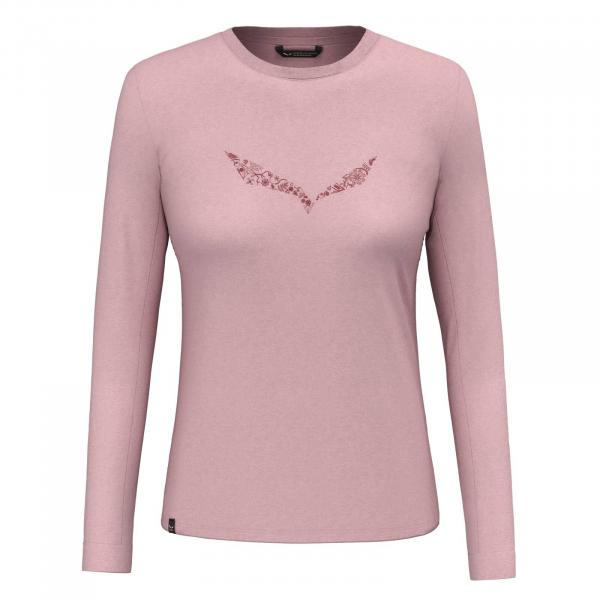 Longsleeve trekkingowy damski Salewa SOLIDLOGO DRY różowy 00-0000027341_6590