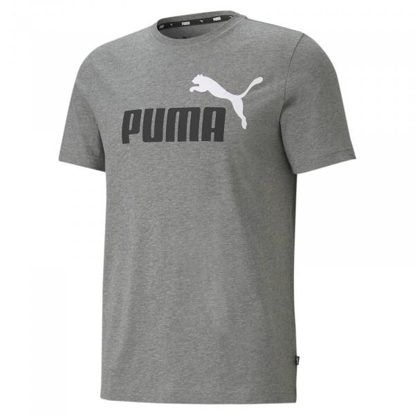 Koszulka męska Puma ESS+ 2 COL LOGO szara 58675903