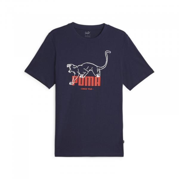Koszulka męska Puma GRAPHICS ANIMAL granatowa 67719006