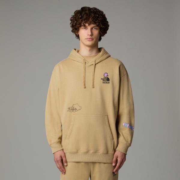 Bluza z kapturem damska The North Face MOUNTAIN CLEANUP OVER beżowa NF0A8C2VLK5