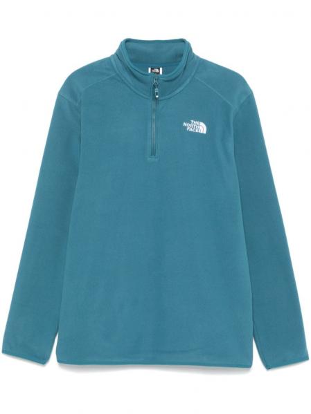 Polar męski The North Face 100 GLACIER 1/4 ZIP niebieski NF0A855WQ31