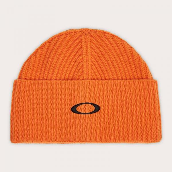 Czapka zimowa unisex Oakley ELLIPSE RIBBED BEANIE pomarańczowa FOS901284-52C