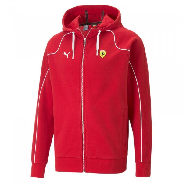 Bluza z kapturem męska Puma FERRARI RACE czerwona 53816402