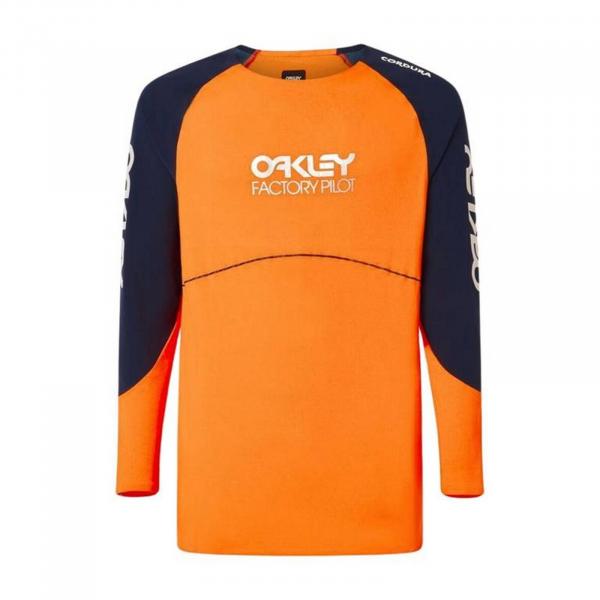 Longsleeve rowerowy męski Oakley MAVEN SCRUB JERSEY pomarańczowy FOA405431-9RB