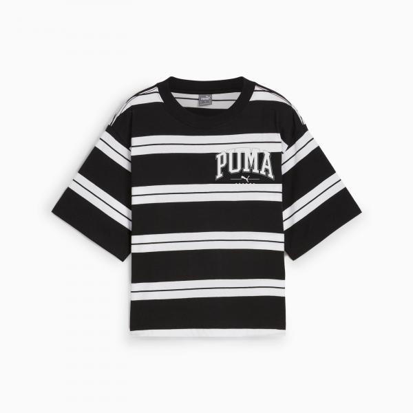 Koszulka damska Puma SQUAD STRIPED czarna 68153801