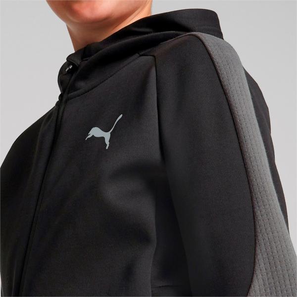 Bluza z kapturem chłopięca Puma EVOSTRIPE FZ czarna 67006801