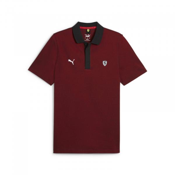 Koszulka polo męska Puma FERRARI STYLE 2 TONE czerwona 62382702