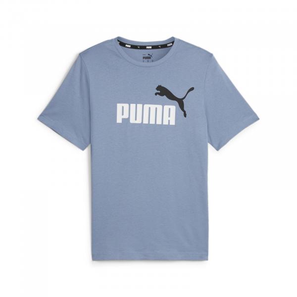 Koszulka męska Puma ESS+ 2 COL LOGO niebieska 58675920