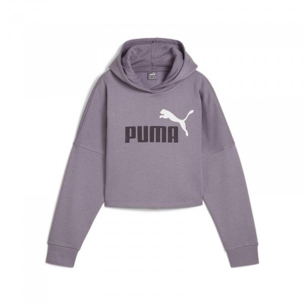 Bluza z kapturem dziewczęca Puma ESS LOGO fioletowa 67113434