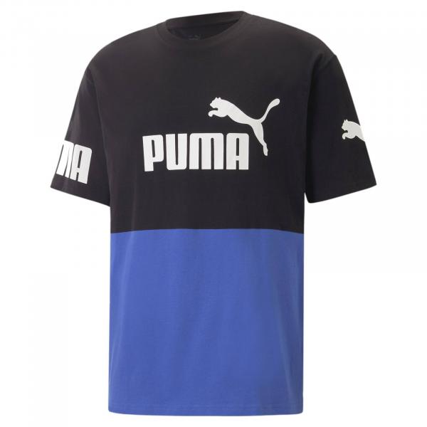 Koszulka męska Puma POWER COLORBLOCK niebieska 67332192