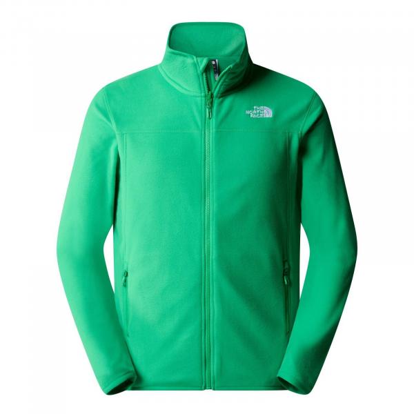 Polar męski The North Face 100 GLACIER FULL ZIP zielony NF0A855XPO8