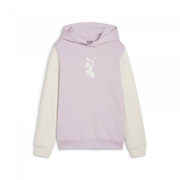 Bluza z kapturem dziewczęca Puma READY SET BETTER TR fioletowa 67927060