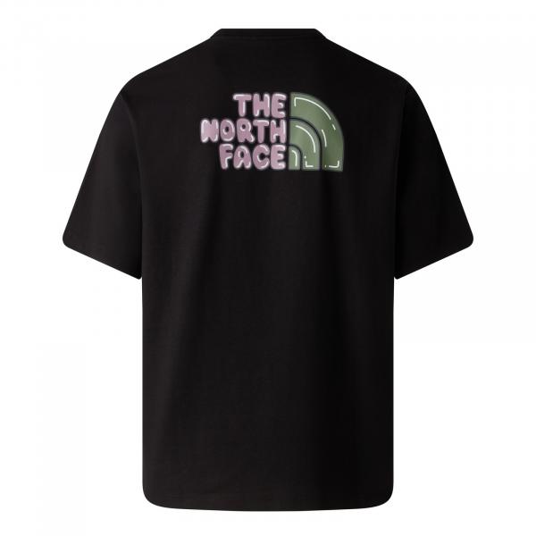 Koszulka unisex The North Face BUBBLE LOGO RELAXED czarna NF0A8F2RJK3