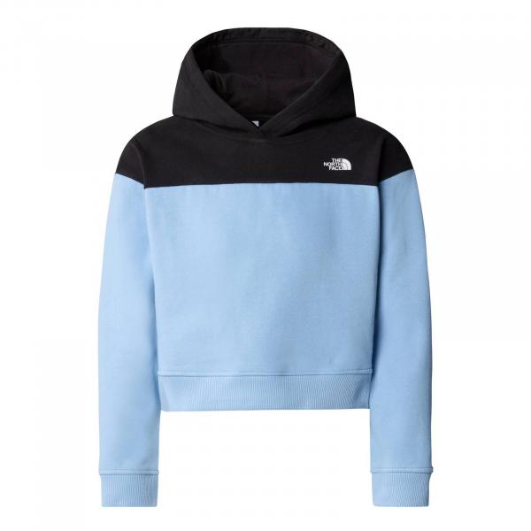 Bluza z kapturem dziewczęca The North Face DREW PEAK CROP niebieska NF0A89PTTOJ