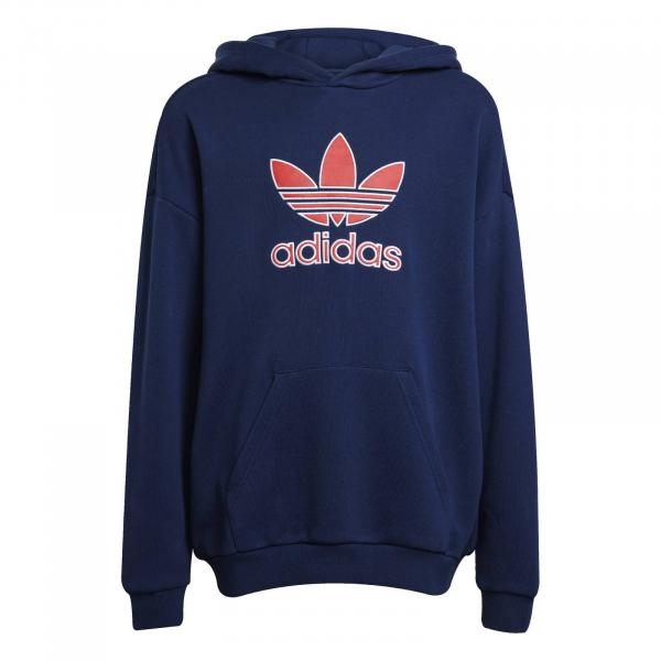 Bluza z kapturem dziecięca adidas BIG LOGO granatowa JC9128