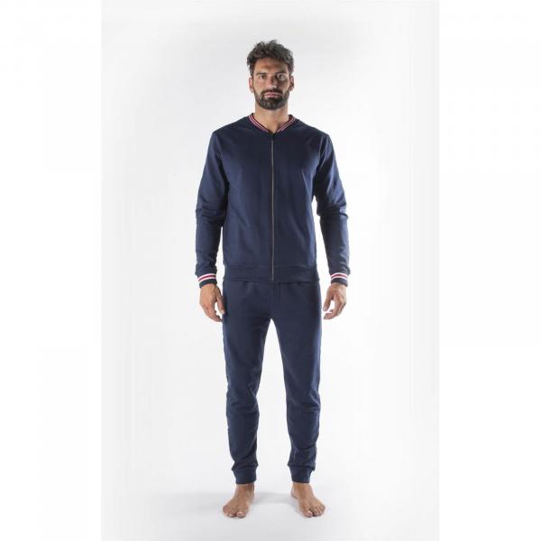 Piżama męska Fila FRENCH TERRY FULL ZIP granatowa FPS1026-321