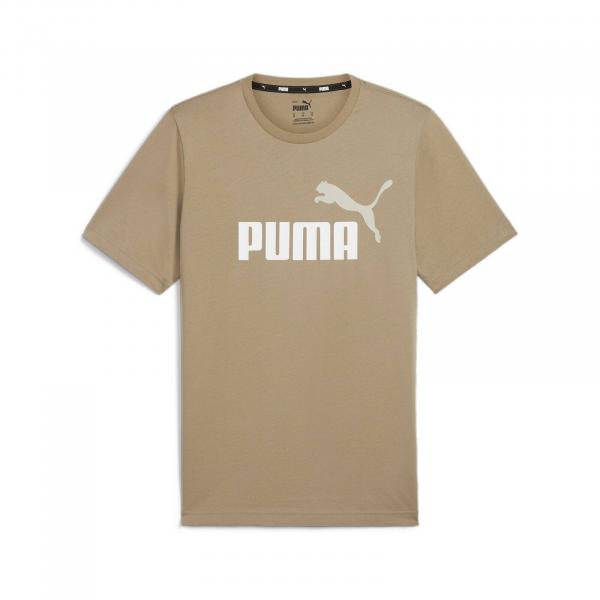 Koszulka męska Puma ESS+ 2 COL LOGO beżowa 58675966
