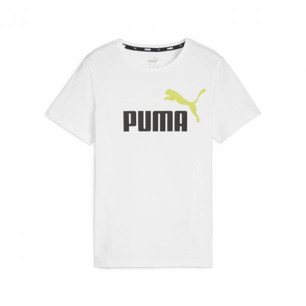 Koszulka chłopięca Puma ESS+ 2 COL LOGO biała 58698532